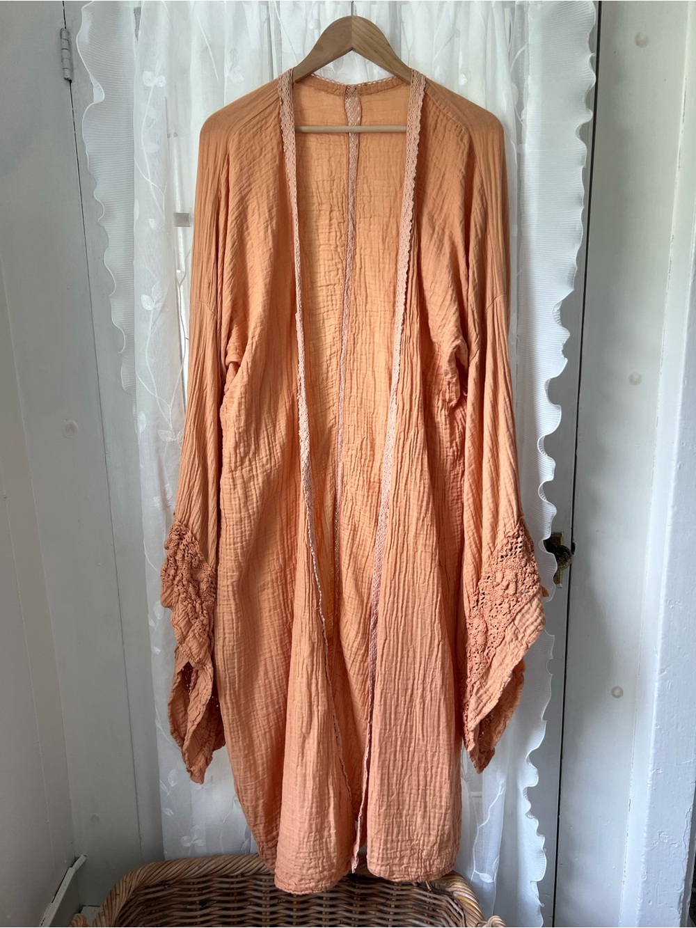 Women's Lightweight Peach Kimono Robe - Brand